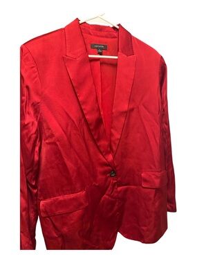 Ann Taylor Red Satin Blazer